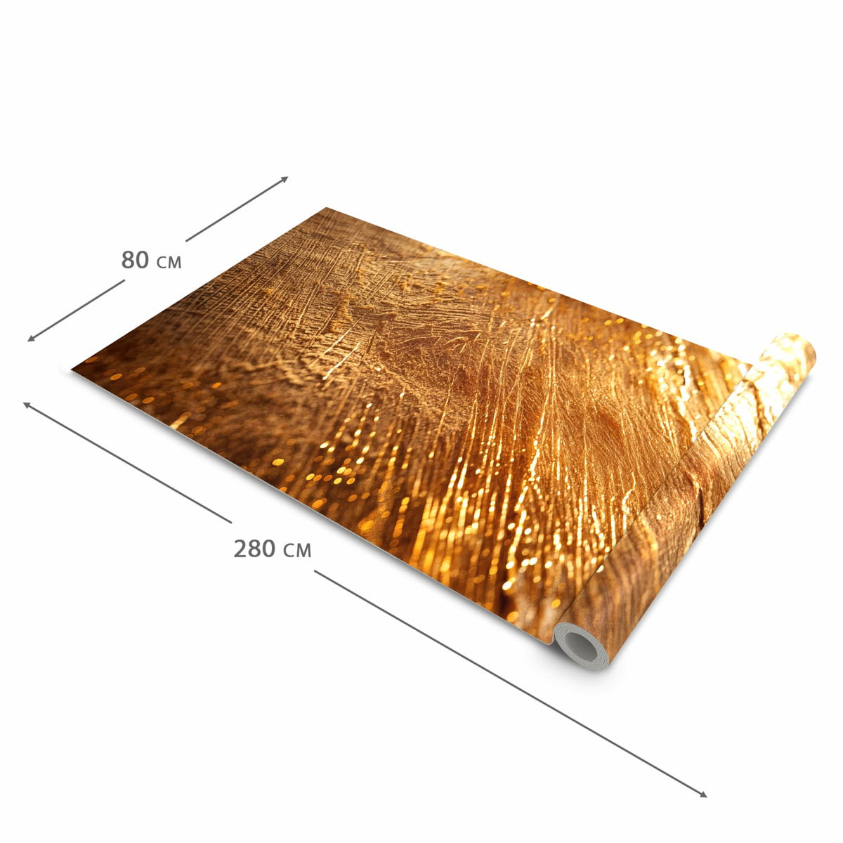 Hygienischer Bodenläufer Teppich mit Motiv Goldene Textur in der Grösse 90x240 cm