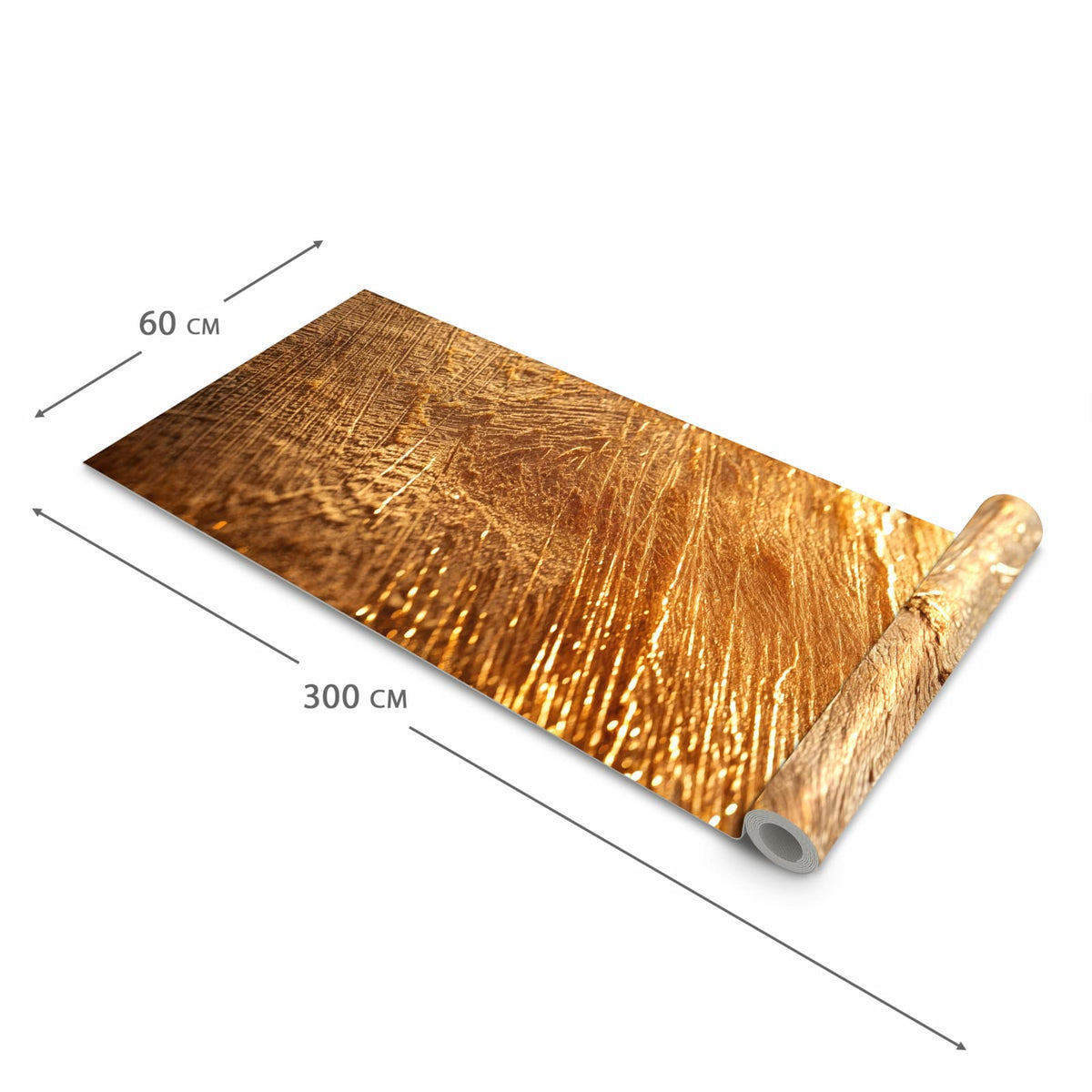 Komfortabler Teppich für Esszimmer mit Motiv Goldene Textur in der Größe 90x240 cm