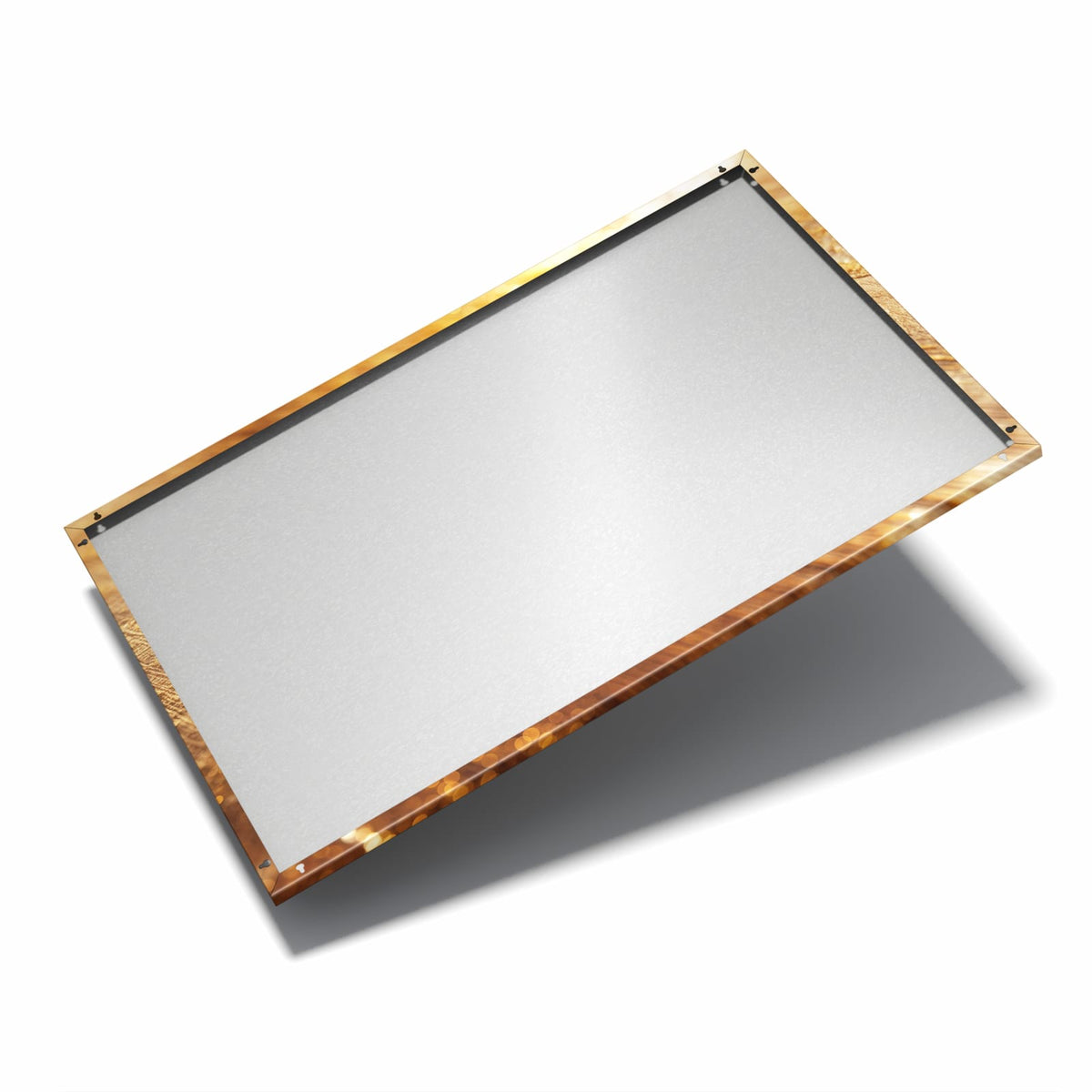Nur 7 mm – liegt eng an der Wand – Metall Magnettafel - Schimmerndes Gold