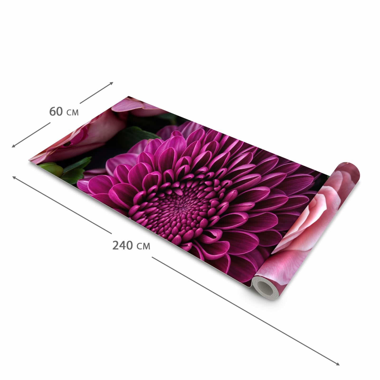 Komfortabler moderner Küchenläufer mit Motiv Stille Blumenarrangement in der Grösse 90x180 cm