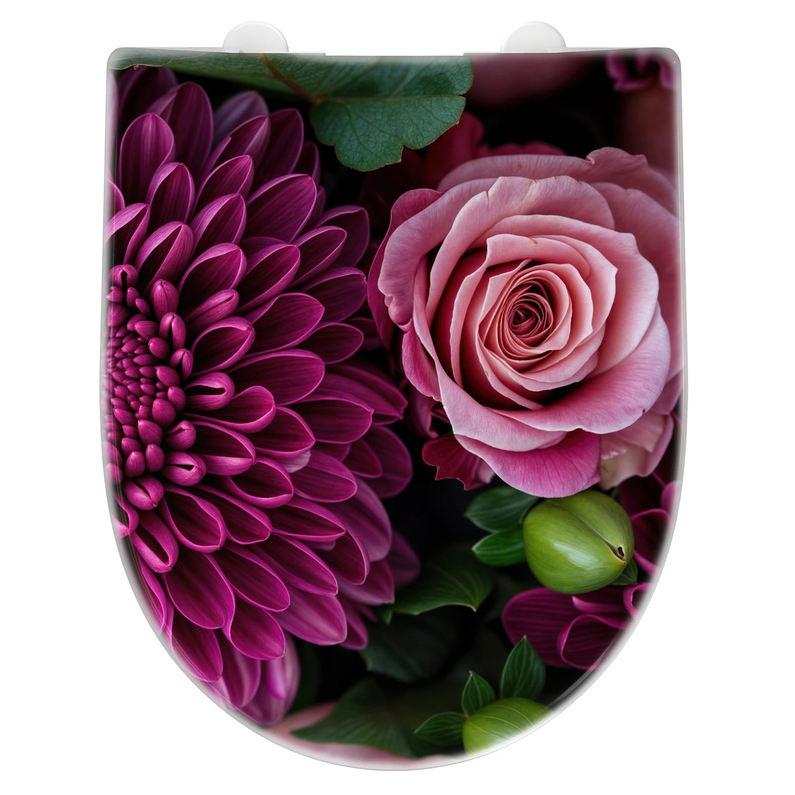 WC-Sitz mit Absenkautomatik Stille Blumenarrangement