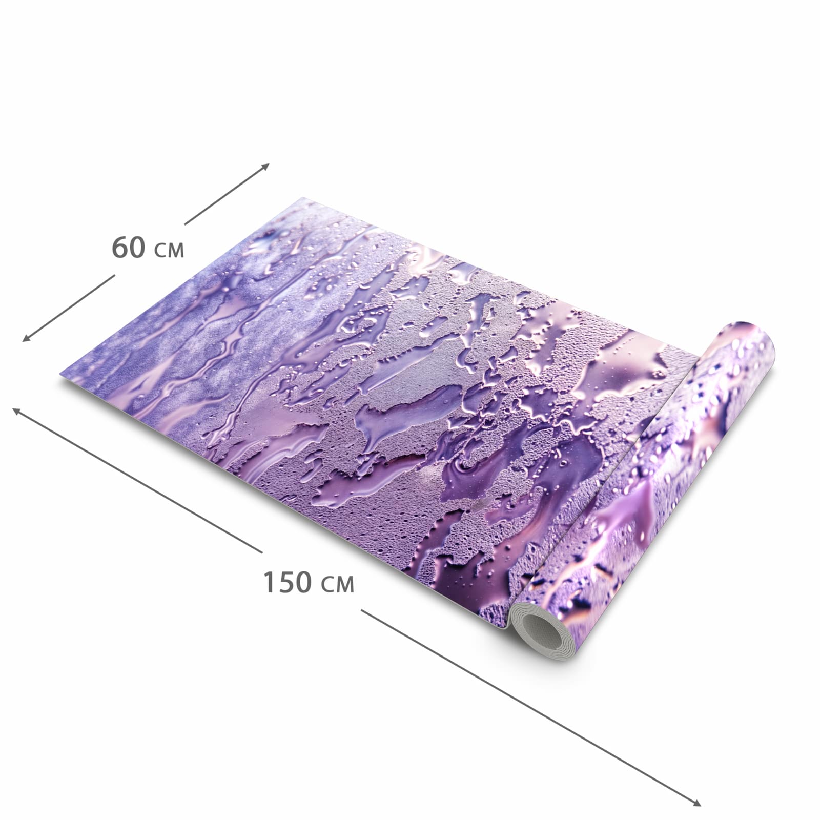 Komfortabler rutschfester Teppich mit Motiv Rauchige Tropfen in der Grösse 80x300 cm