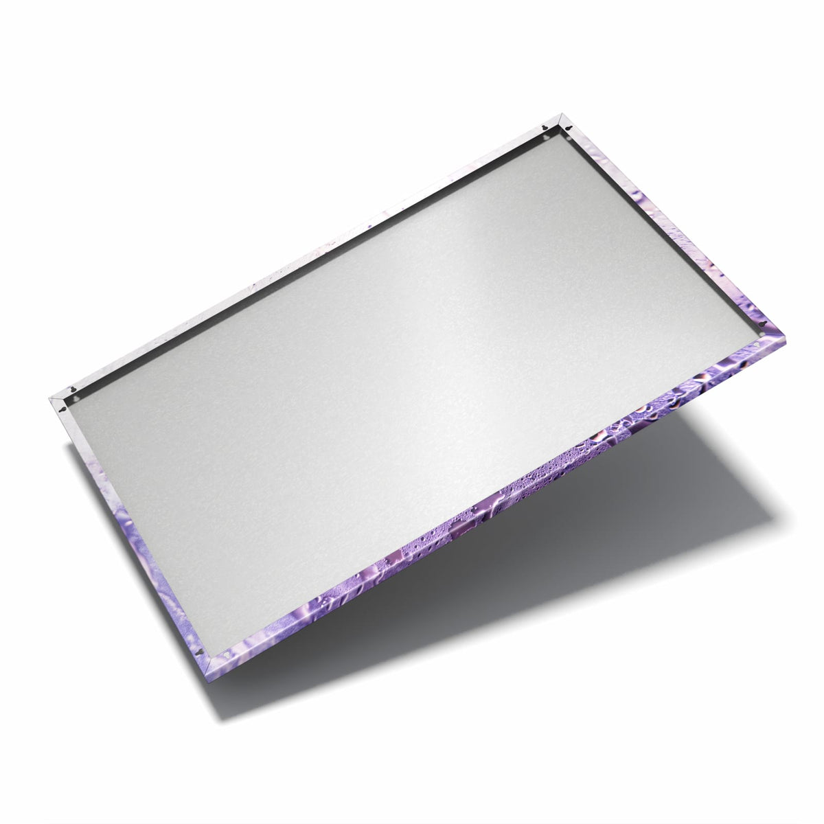 Nur 7 mm – liegt eng an der Wand – Metall Magnettafel - Kondenstropfen in Lila