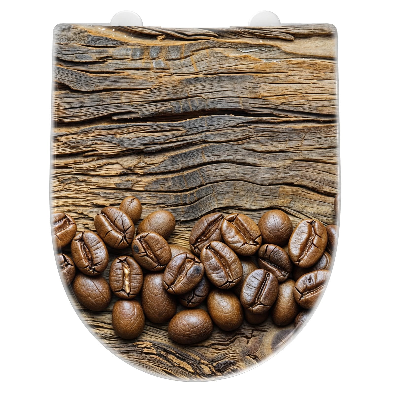 WC-Sitz mit Absenkautomatik Kaffeebohnen Holz