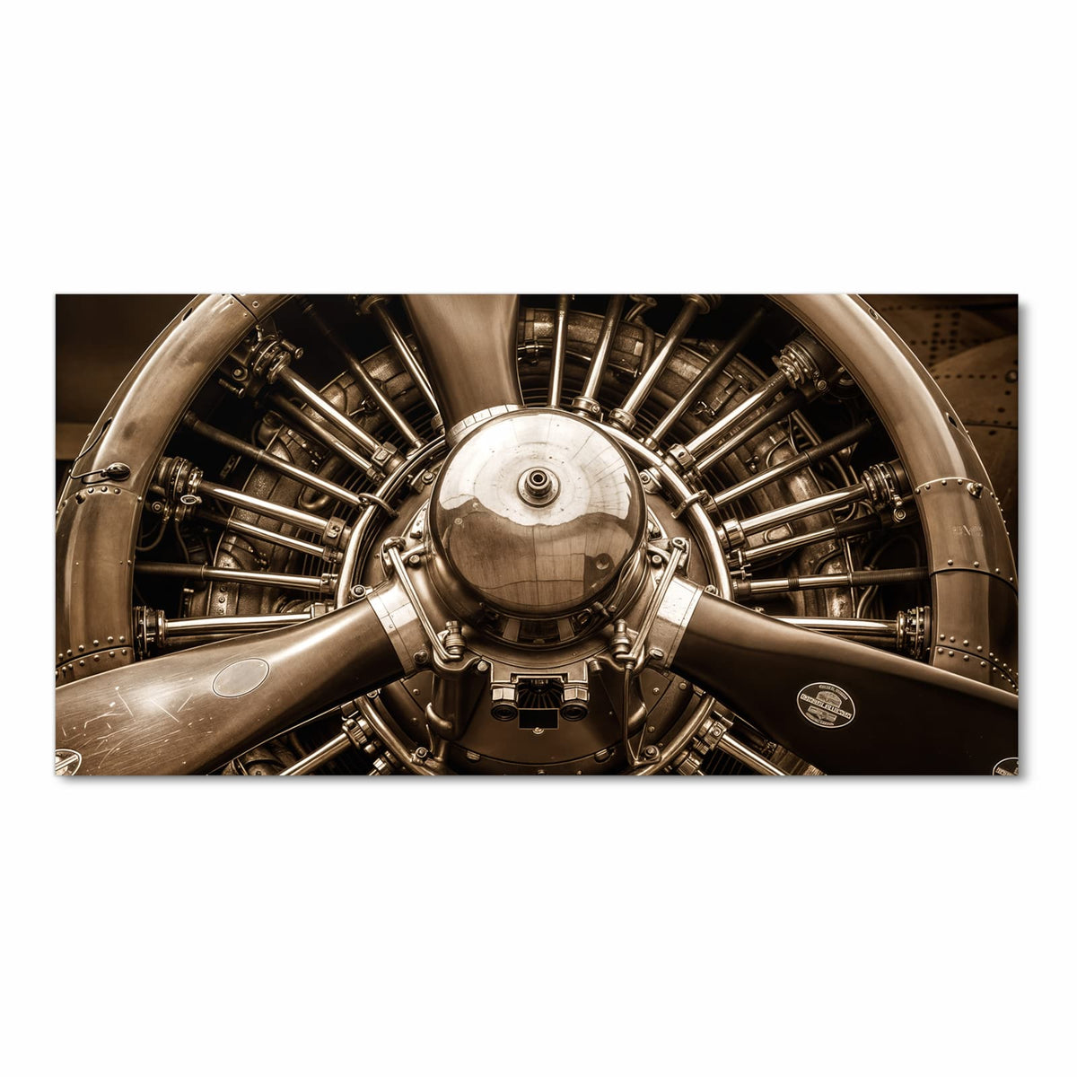 Flacher waschbarer Küchenteppich mit Motiv Sanfte Flugzeugmotor in Frontansicht