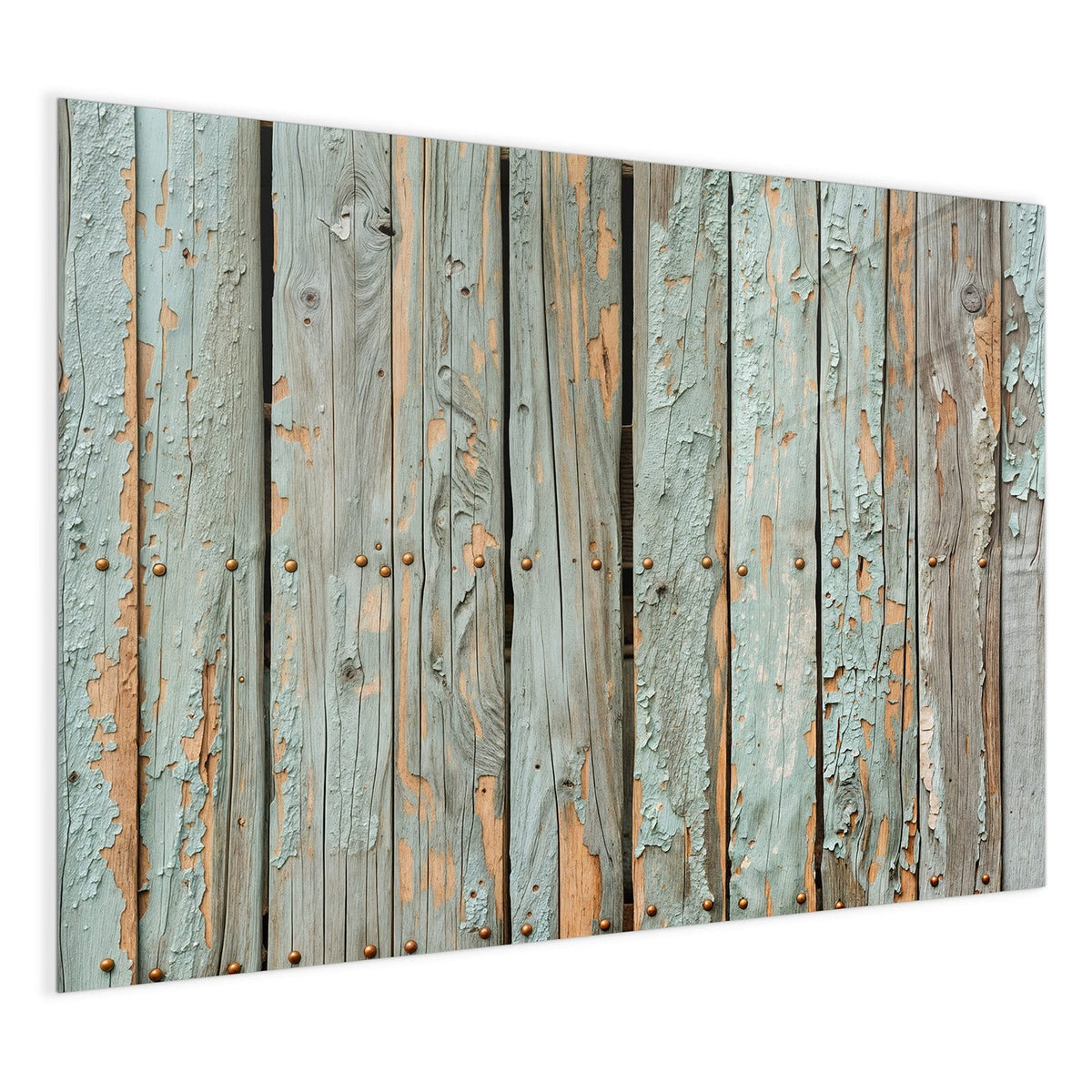 4 mm Glas statt lackiertem Blech – Glas Magnettafel - Mintgrüne Holzlatten