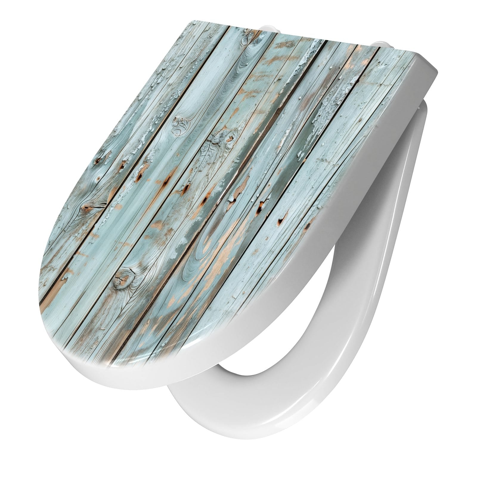 WC-Sitz mit Absenkautomatik Holz von Verwittertes