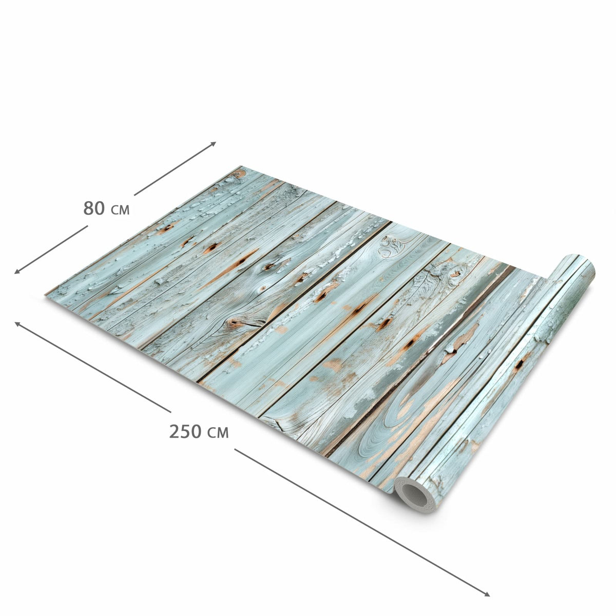 Komfortabler rutschfester Küchenläufer mit Motiv Holz von Verwittertes in der Größe 80x200 cm
