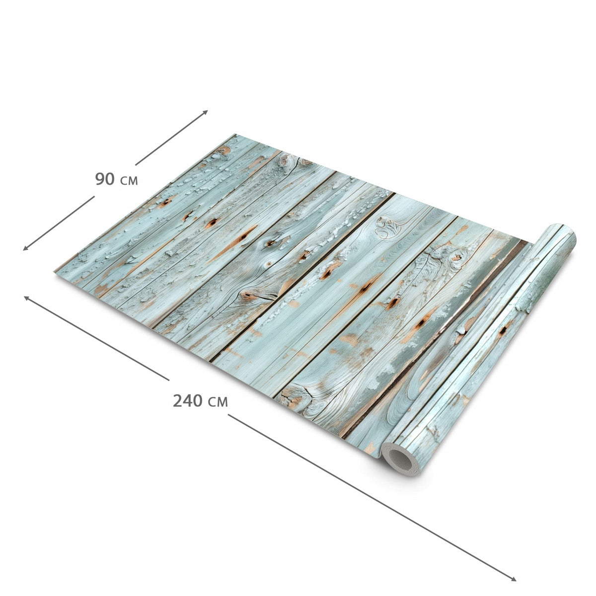 Hygienischer moderner Küchenläufer mit Motiv Holz von Verwittertes in der Grösse 80x200 cm