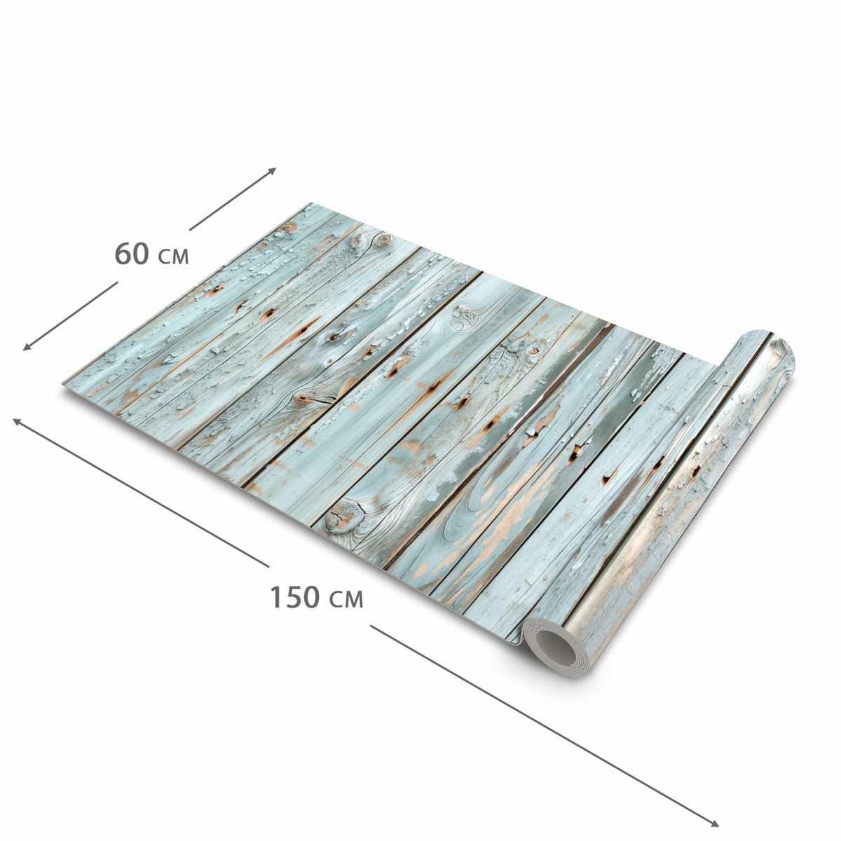 Wasserabweisender Küchenteppich mit Motiv Holz von Verwittertes in der Größe 80x200 cm
