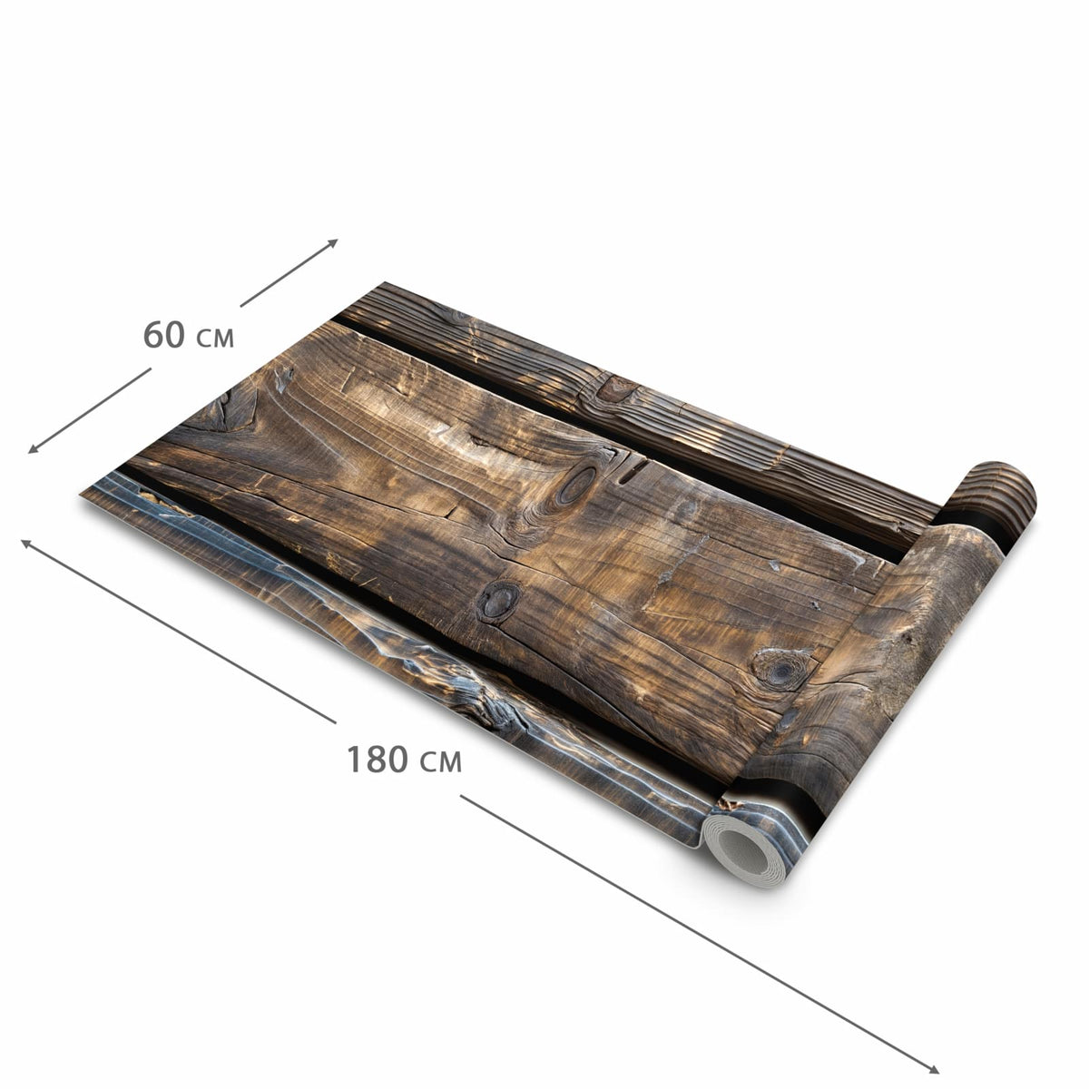 Feuchtigkeitsresistenter Bodenläufer mit Motiv Alte Holzbohlen in der Grösse 80x200 cm