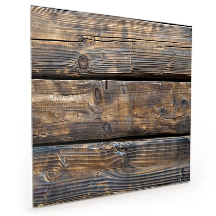 Küchenrückwand mit dem Motiv Alte Holzbalken
