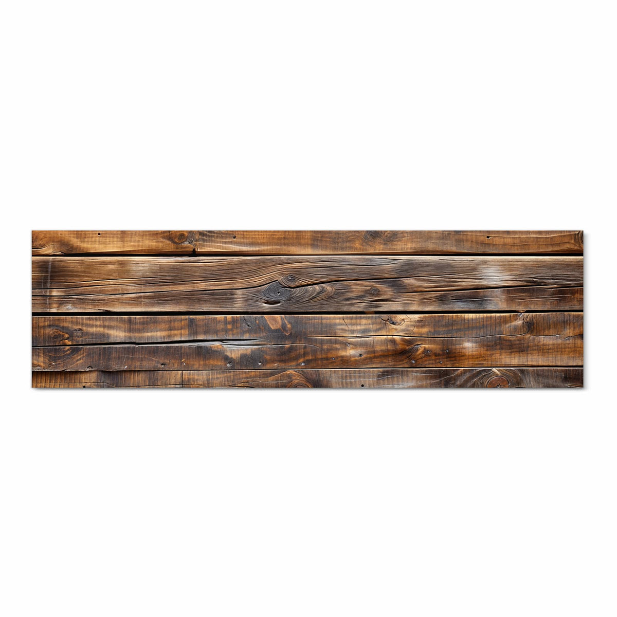 Bodenschonender rutschfester Küchenteppich mit Motiv Holzmaserung in Frontansicht