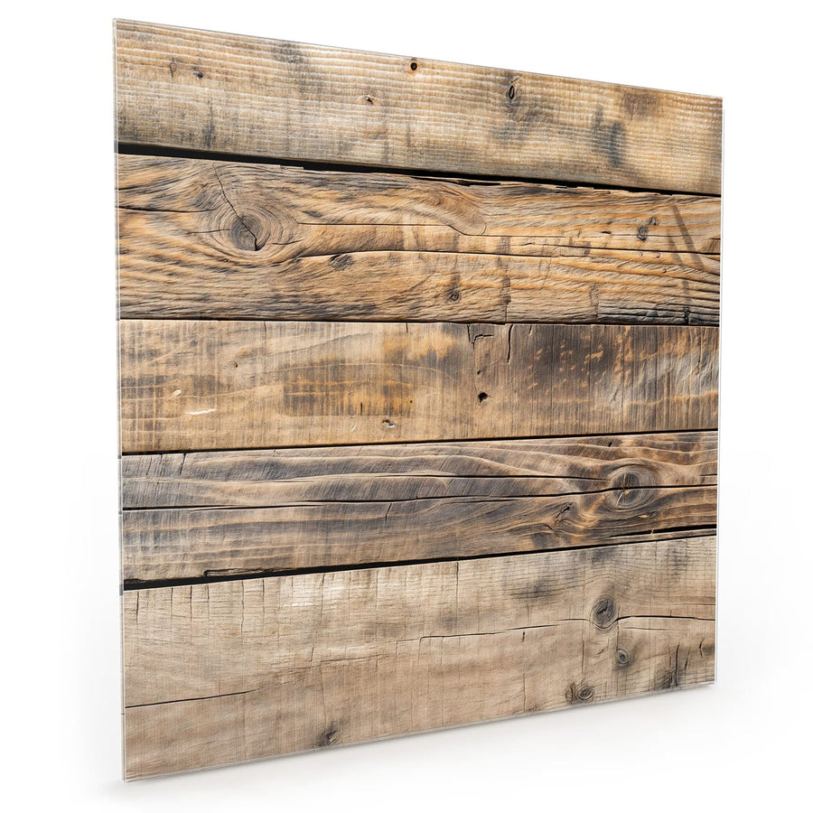 Maße Küchenrückwand Helle Holzbohlen aus Glas