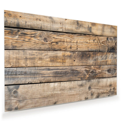 Wandbild mit dem Motiv Helle Holzbohlen