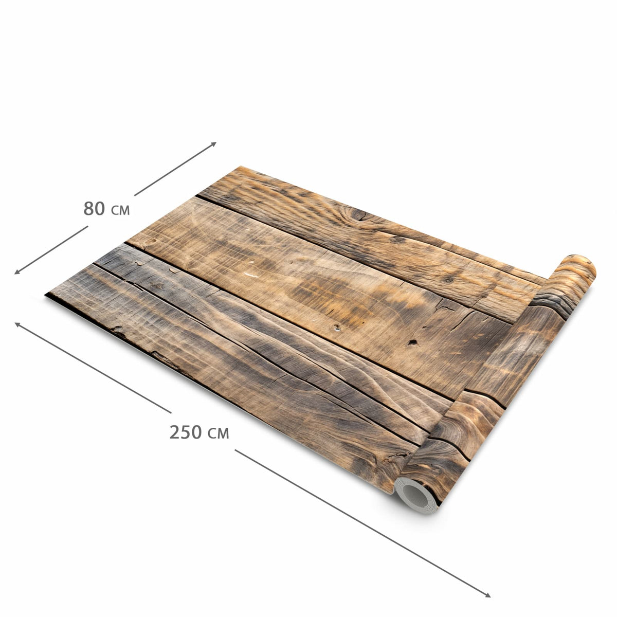 Geräuschdämpfender Läufer für die Küche mit Motiv Sanfte Holzmaserung in der Größe 60x90 cm