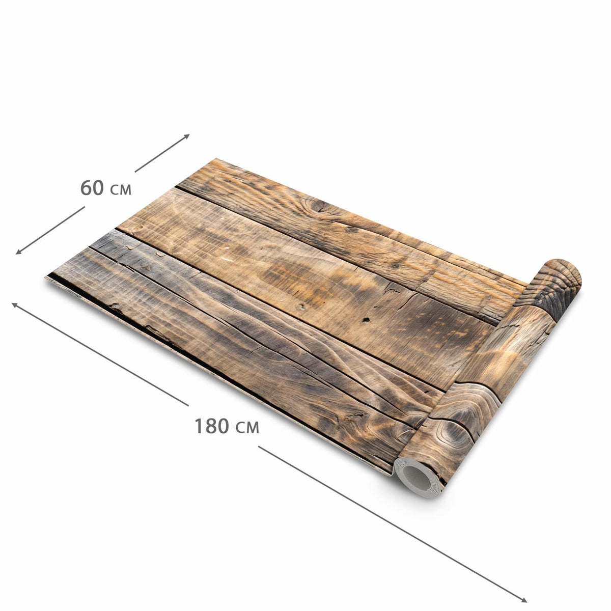 Küchenteppich mit Motiv Sanfte Holzmaserung in der Grösse 60x90 cm für Ordnung & Übersicht