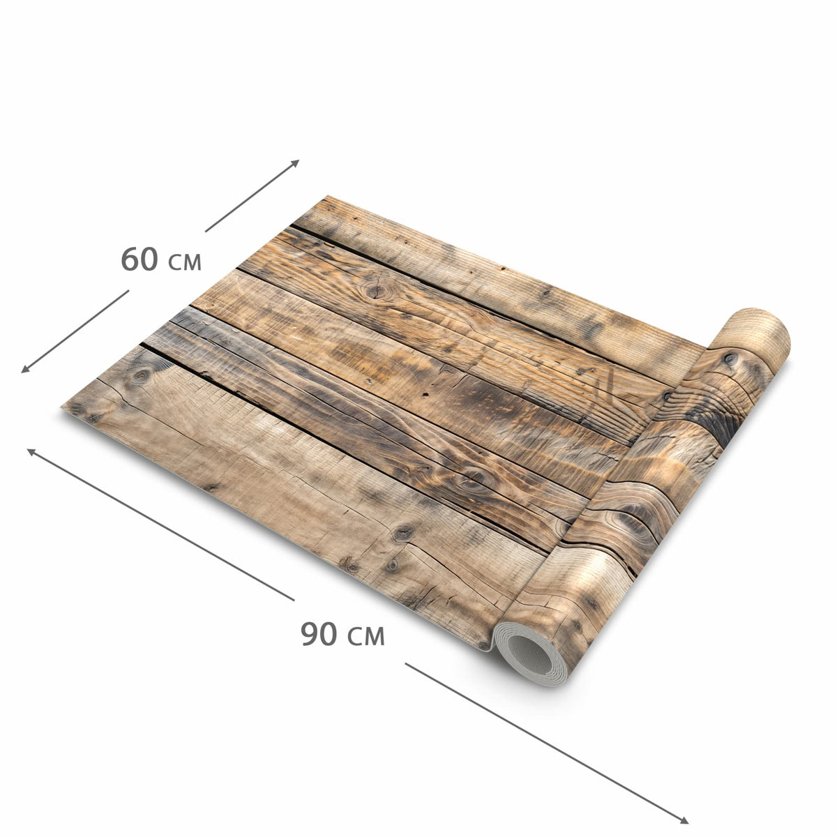 Küchenteppich mit Motiv Sanfte Holzmaserung in der Grösse 60x90 cm für sichere Aufbewahrung