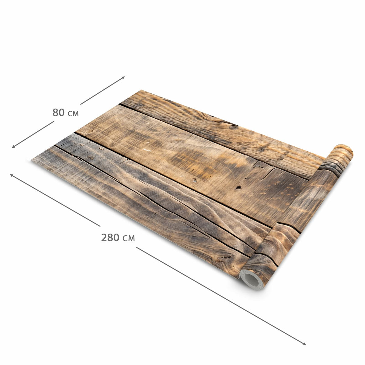 Abriebfester Läufer Küche mit Motiv Sanfte Holzmaserung in der Grösse 60x90 cm