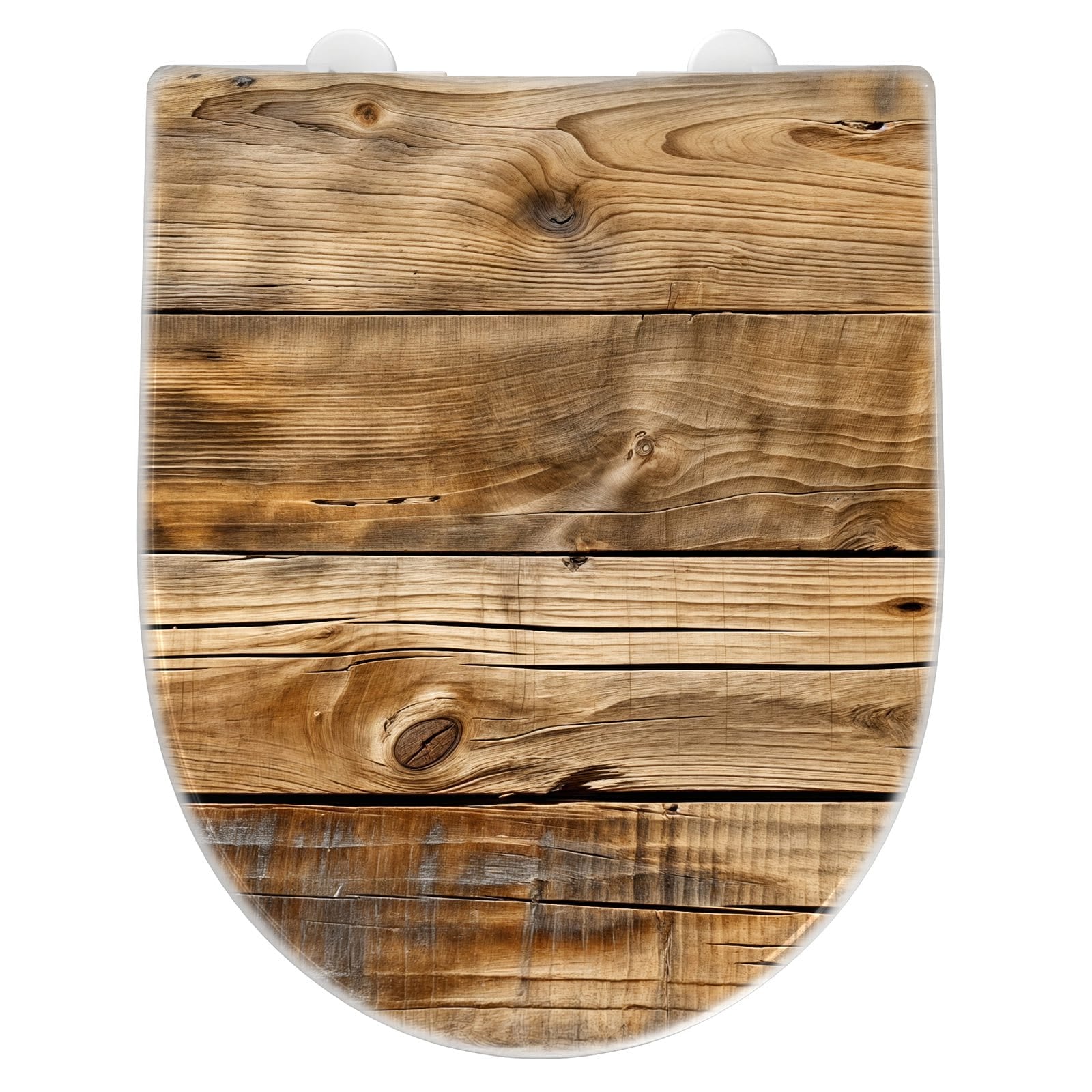 WC-Sitz mit Absenkautomatik Holzdielenmaserung