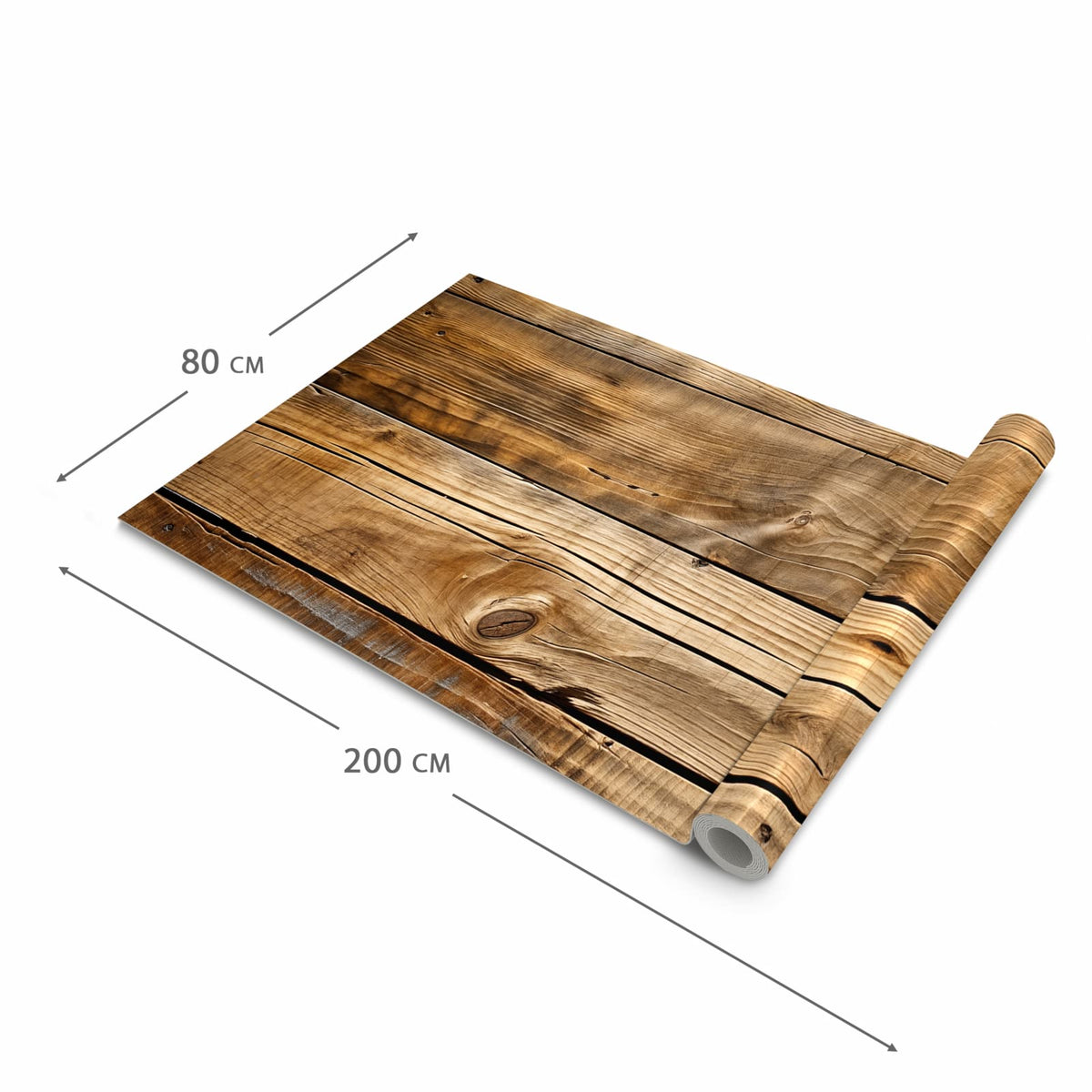 Moderner Küchenläufer mit Motiv Holzdielenmaserung in der Grösse 60x300 cm - angenehme Haptik