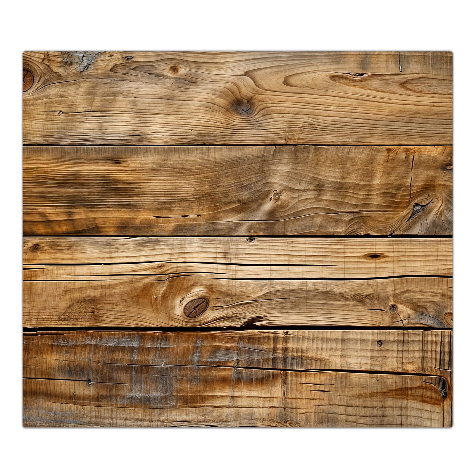 1-teilige Herdabdeckplatte aus Glas mit Holzdielenmaserung-Motiv in der Frontansicht #grösse_1-Teilig (60x52cm)