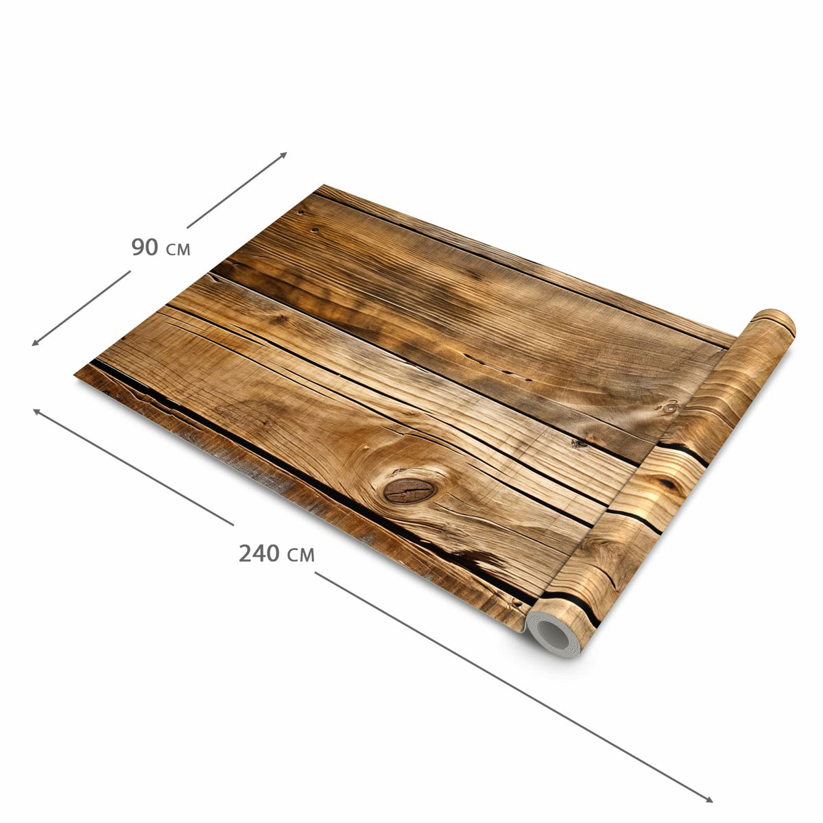 Rutschfester Küchenteppich mit Motiv Holzdielenmaserung in der Grösse 60x90 cm