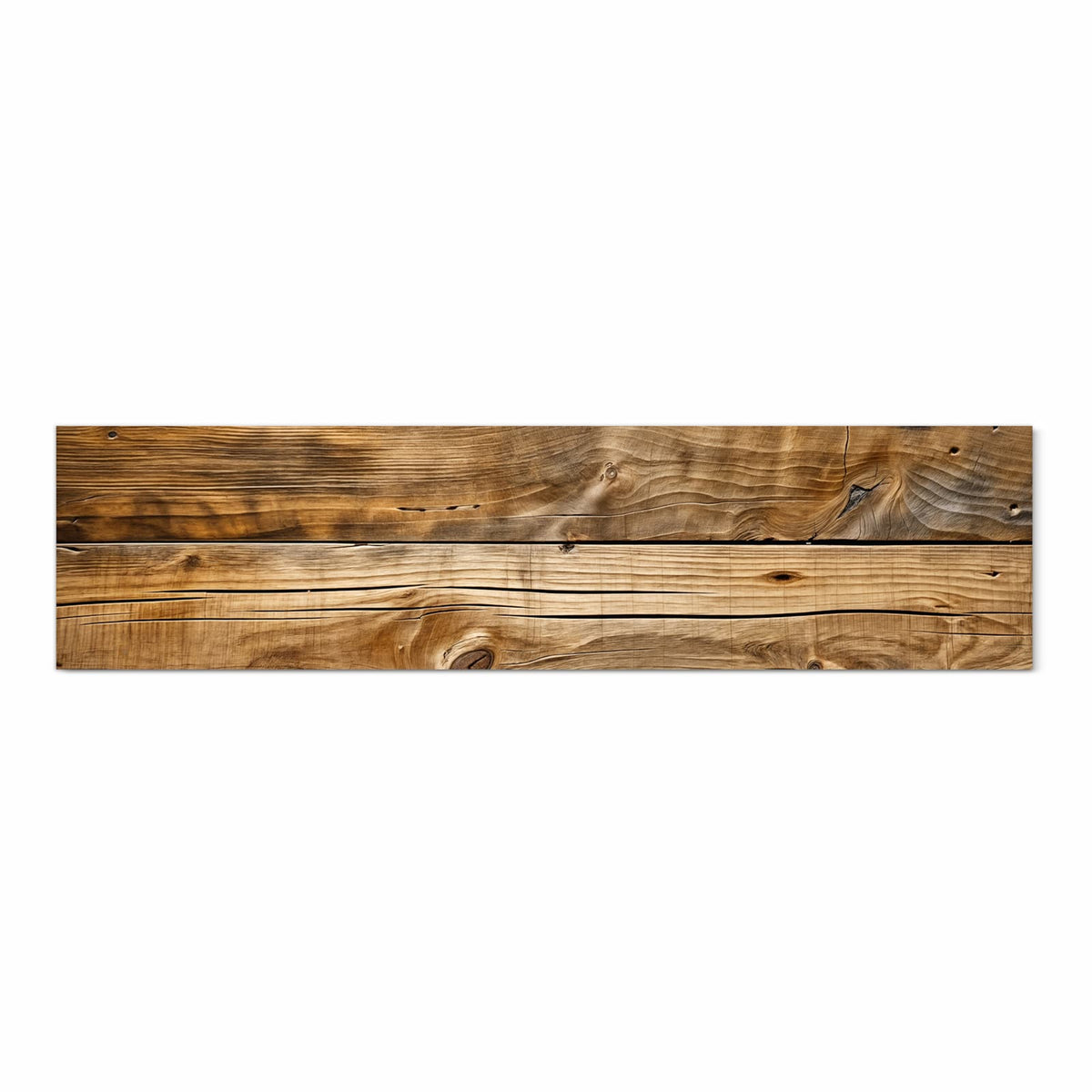 Waschbarer Küchenläufer mit Motiv Holzdielenmaserung in Frontansicht für Ordnung