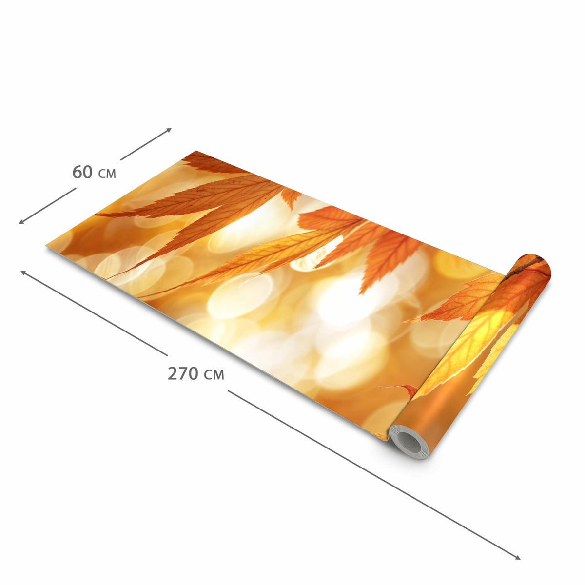 Küchenteppich mit Motiv Herbstlich Glitzernd in der Größe 60x300 cm für sicheres Aufbewahren