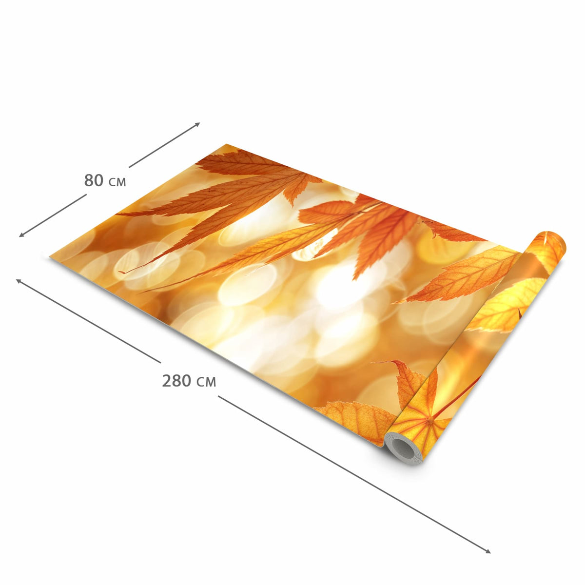 Großer Küchenteppich mit Motiv Herbstlich Glitzernd in der Grösse 60x300 cm für Trittkomfort