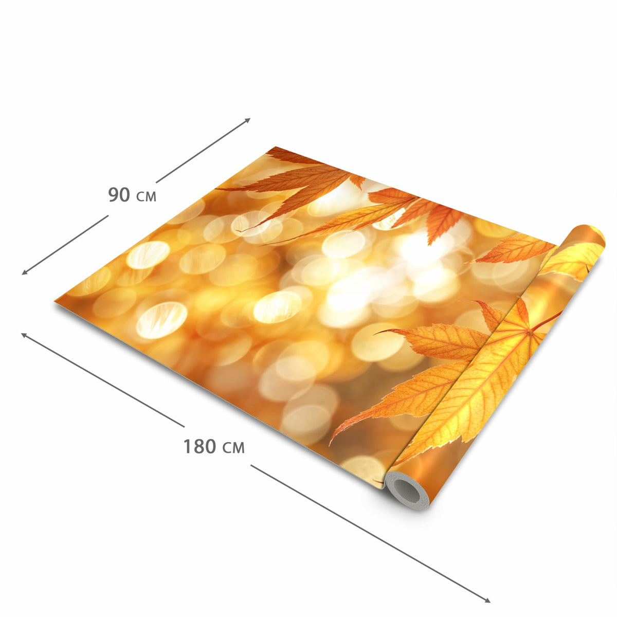 Fleckenresistenter waschbarer Küchenteppich mit Motiv Herbstlich Glitzernd in der Grösse 60x300 cm