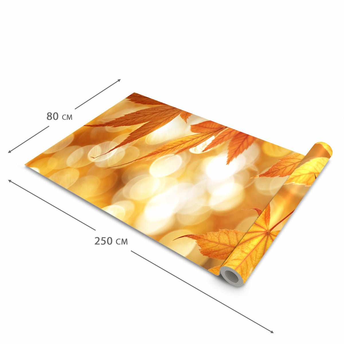 UV-beständiger waschbarer Küchenteppich mit Motiv Herbstlich Glitzernd in der Größe 60x300 cm
