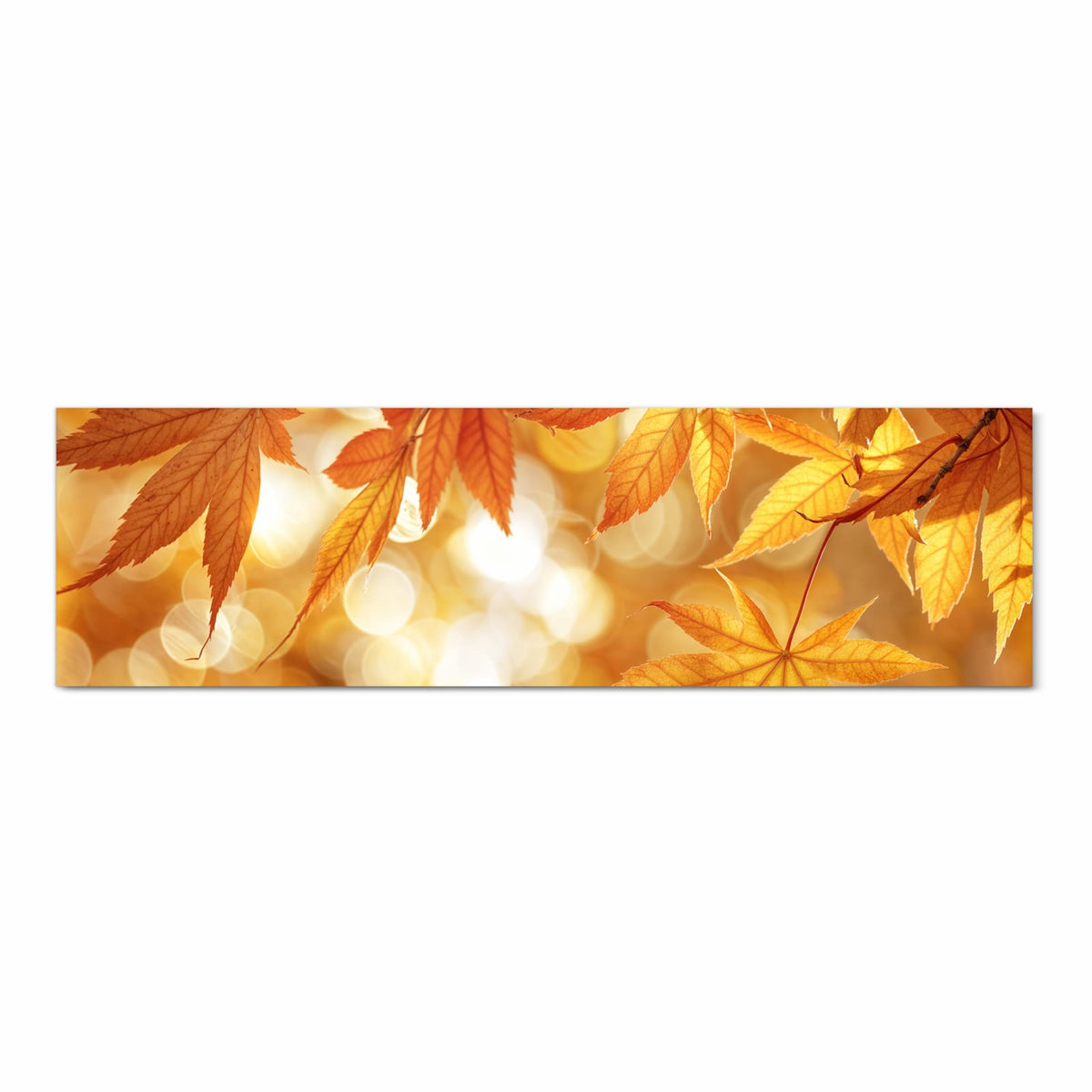 Strapazierfähiger rutschfester Küchenläufer mit Motiv Herbstlich Glitzernd in Frontansicht