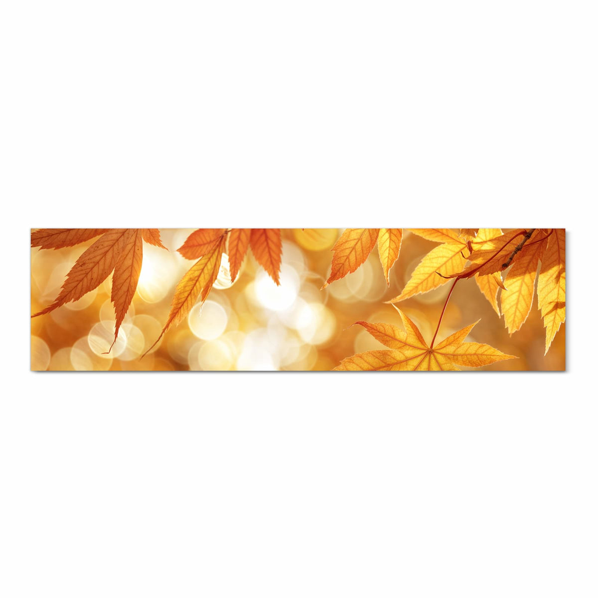 Waschbarer rutschfester Küchenläufer mit Motiv Herbstlich Glitzernd in Frontansicht