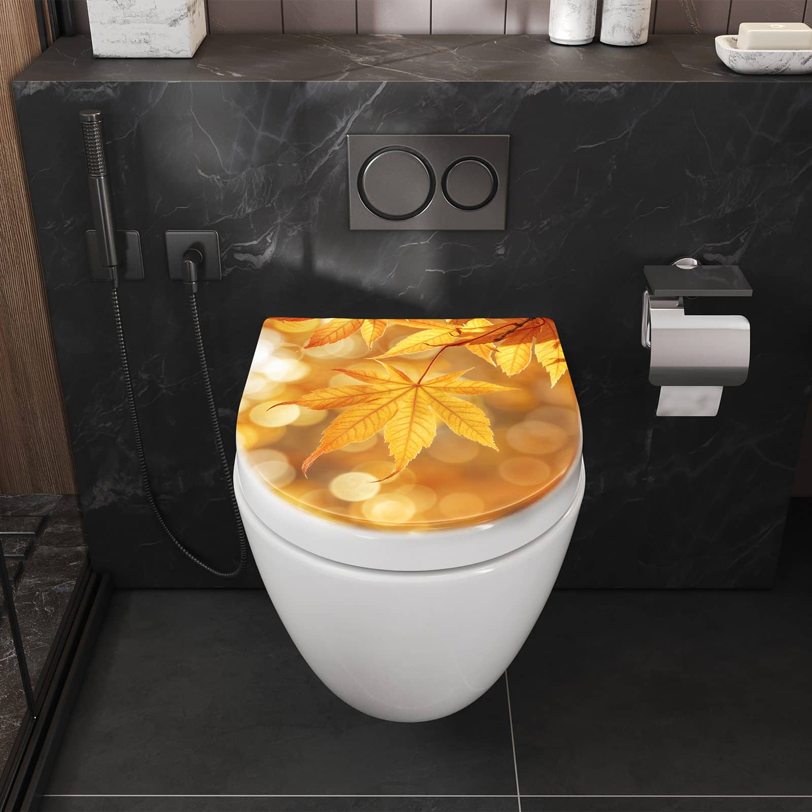 WC-Sitz mit Absenkautomatik Herbstlich Glitzernd