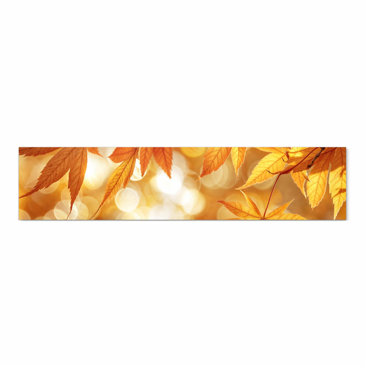Rutschfester Küchenläufer mit Motiv Herbstlich Glitzernd in Frontansicht für sicheren Stand