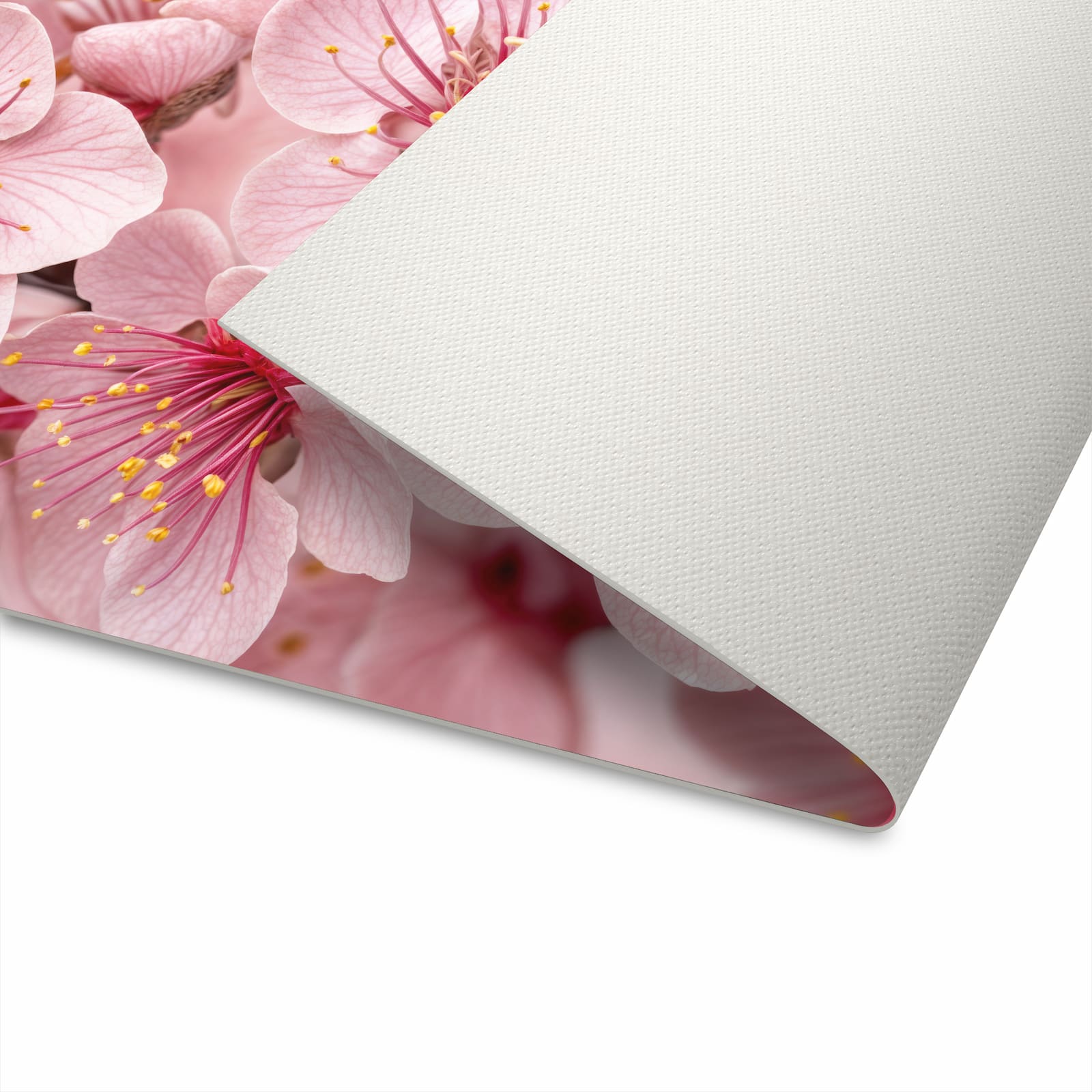 Flacher rutschfester Küchenteppich mit Motiv Kirschblütenzweig in der Unterseite