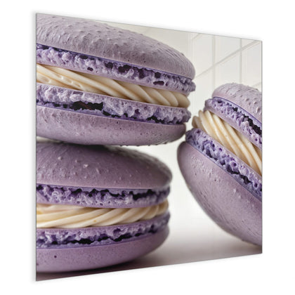 Magnettafel mit dem Motiv Lila Macarons mit Creme