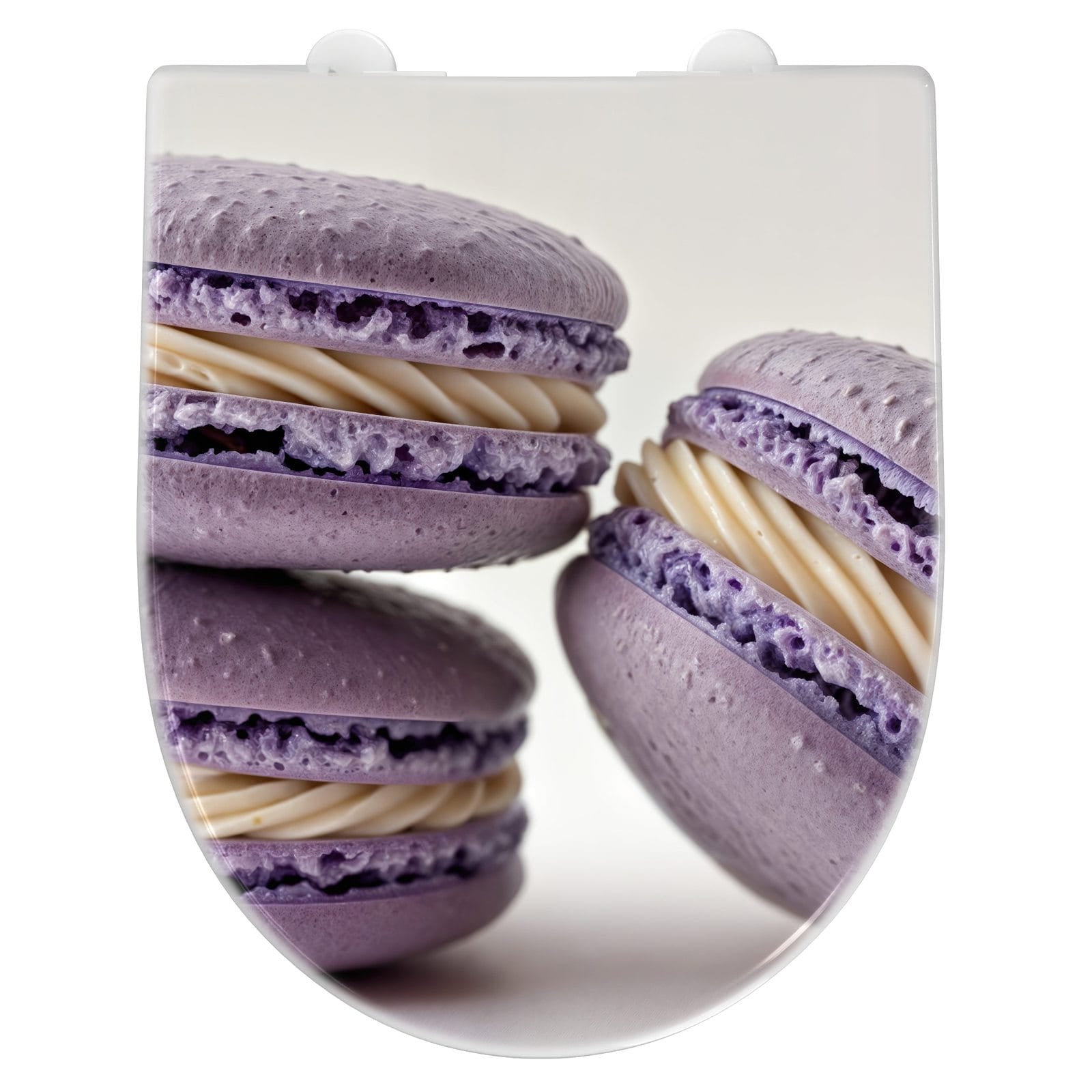 WC-Sitz mit Absenkautomatik Lila Macarons