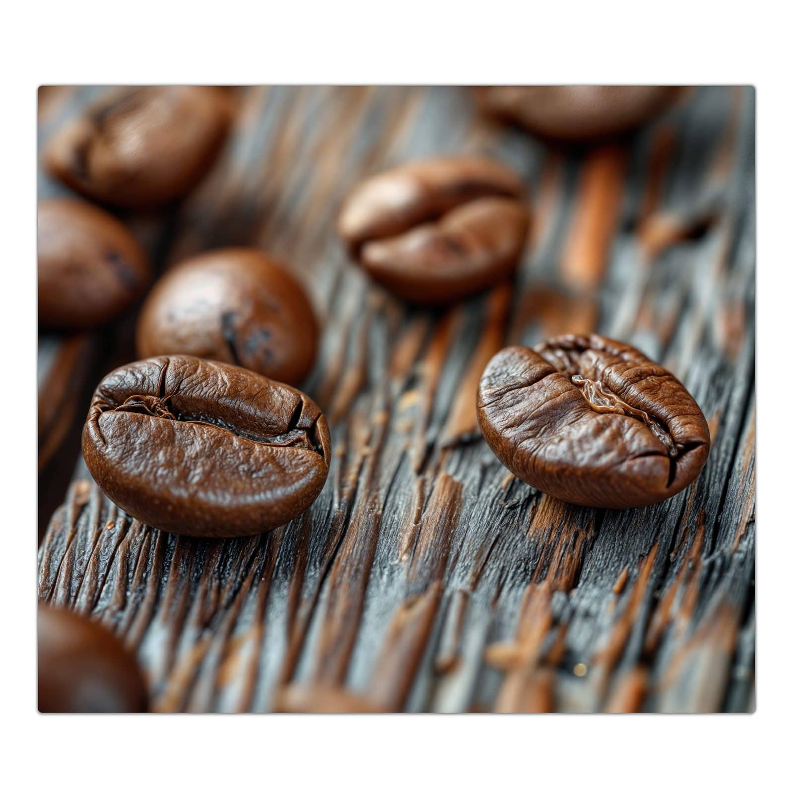 1-teilige Herdabdeckplatte mit Sanfte Kaffeebohnen-Motiv in der Frontansicht
