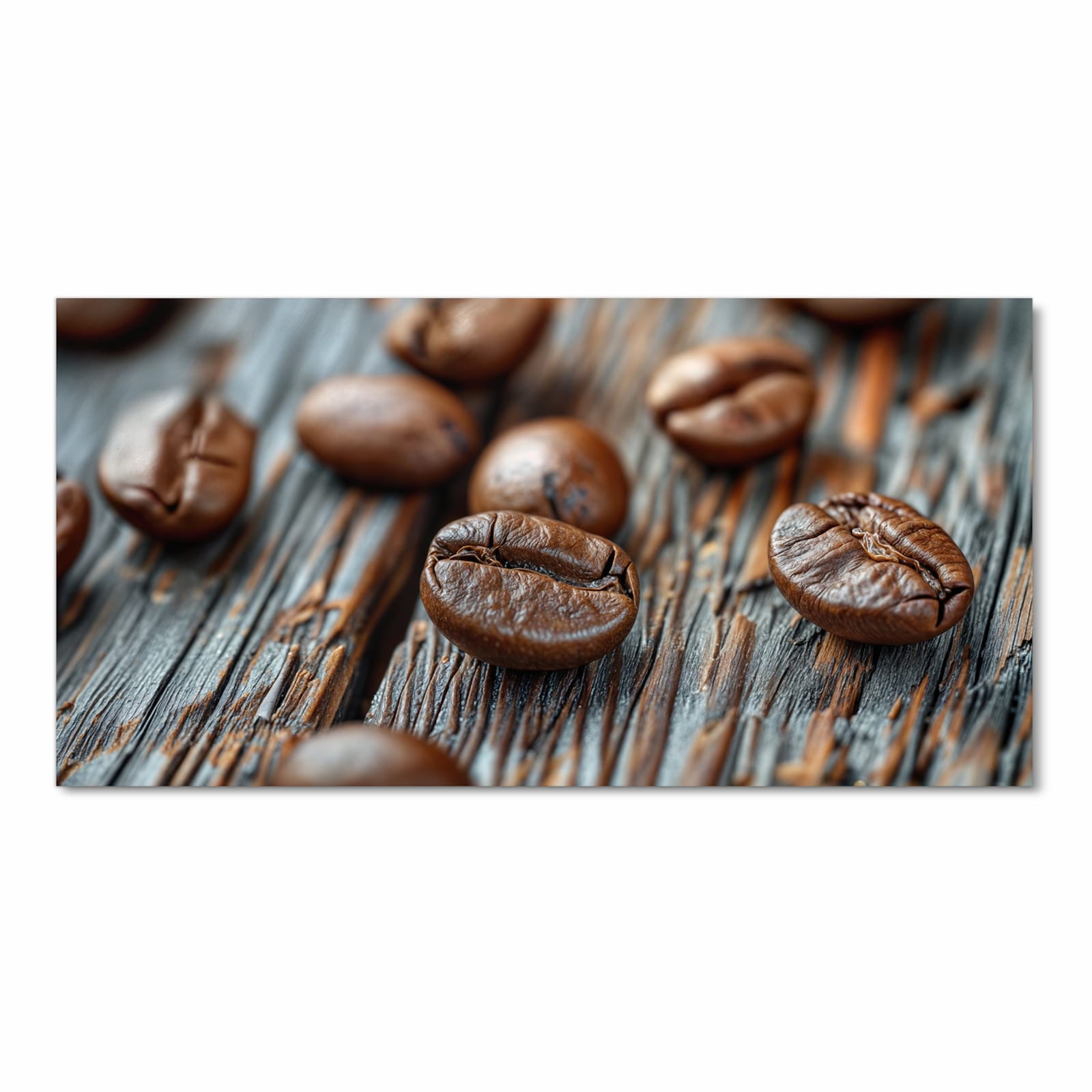 Ordnungsschaffender Küchenteppich mit Motiv Sanfte Kaffeebohnen in Frontansicht für Übersicht