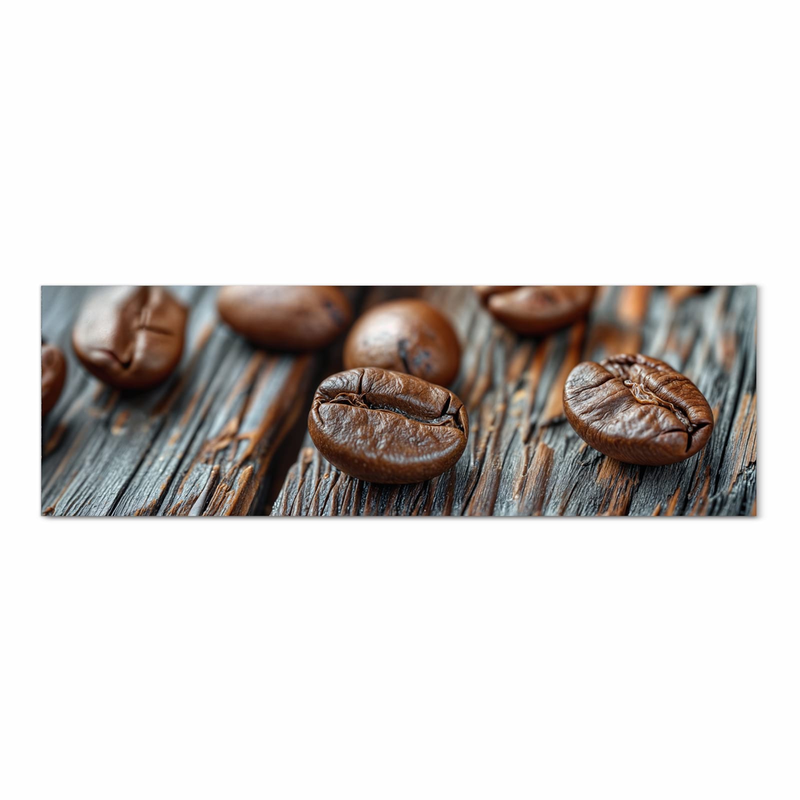 Pflegeleichter Küchenläufer mit Motiv Sanfte Kaffeebohnen in Frontansicht