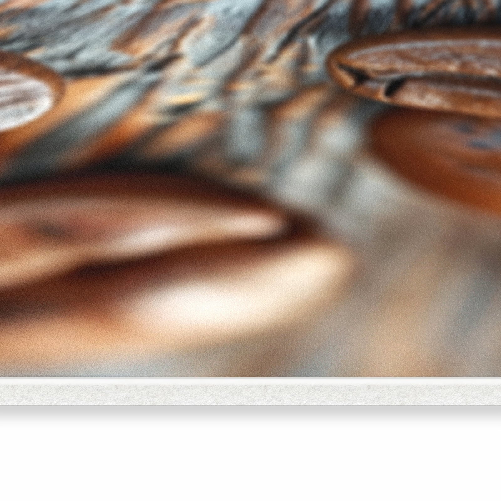 Rutschfester Küchenläufer mit Motiv Sanfte Kaffeebohnen in seitlicher Ansicht für Trittkomfort