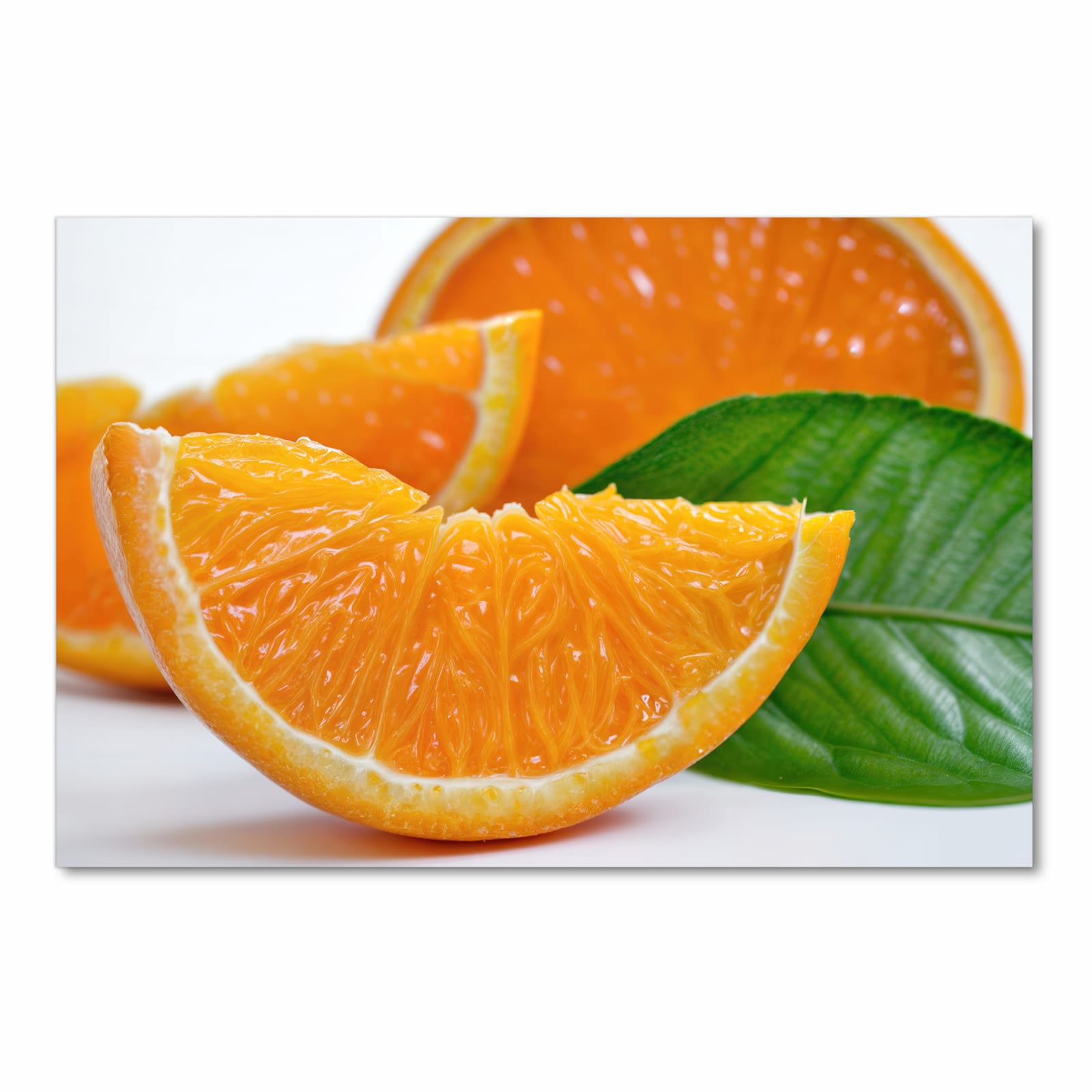 Waschbarer moderner Küchenläufer mit Motiv Orangenscheiben in Frontansicht