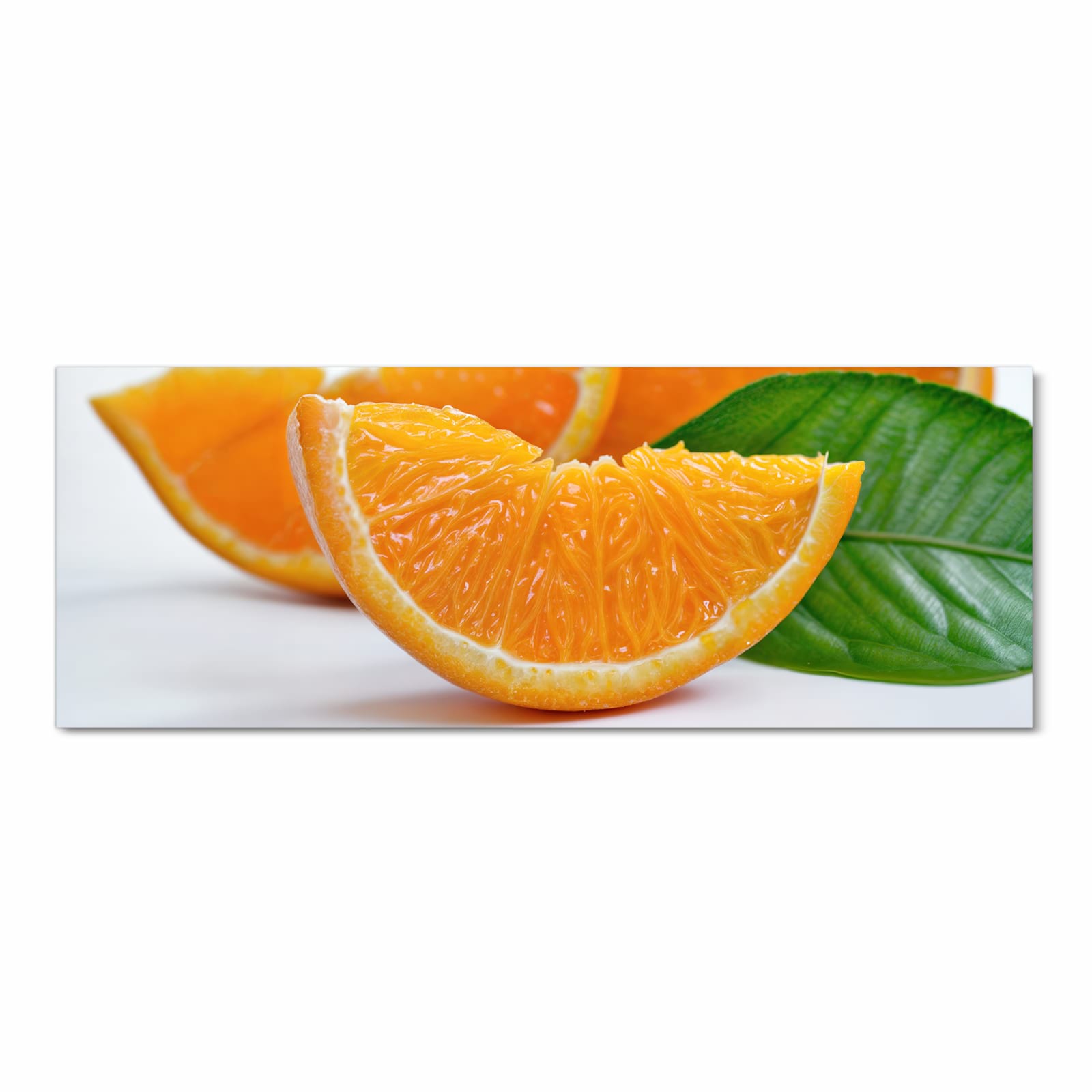 Bodenschonender Küchenteppich mit Motiv Orangenscheiben in Frontansicht