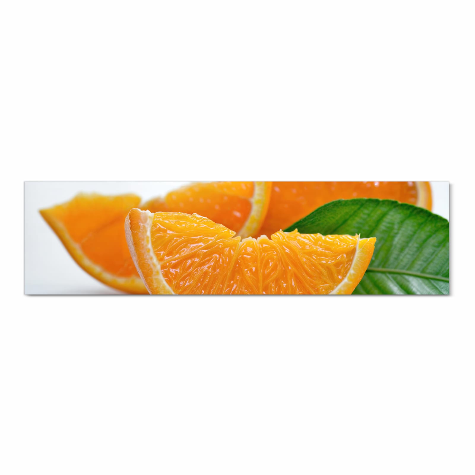 Feuchtigkeitsresistenter Küchenteppich mit Motiv Orangenscheiben in Frontansicht