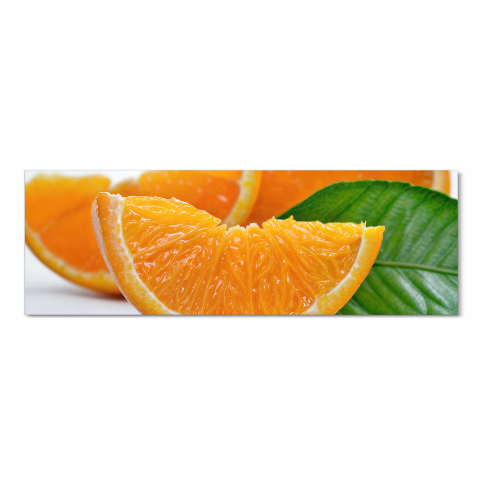 Pflegeleichter rutschfester Küchenläufer mit Motiv Orangenscheiben in Frontansicht