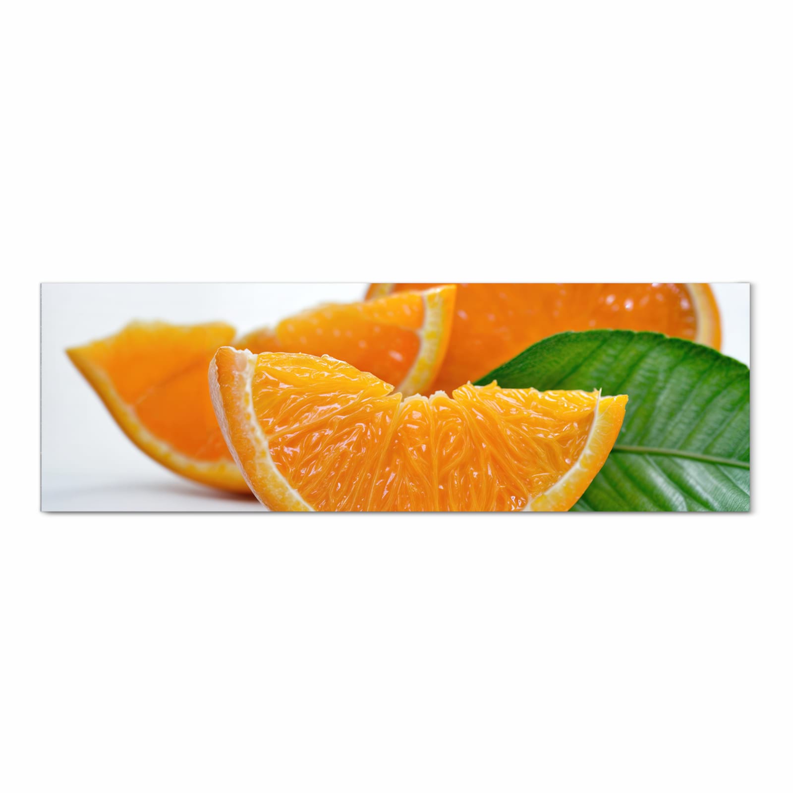 Langlebiger Küchenläufer mit Motiv Orangenscheiben in Frontansicht, abwaschbar