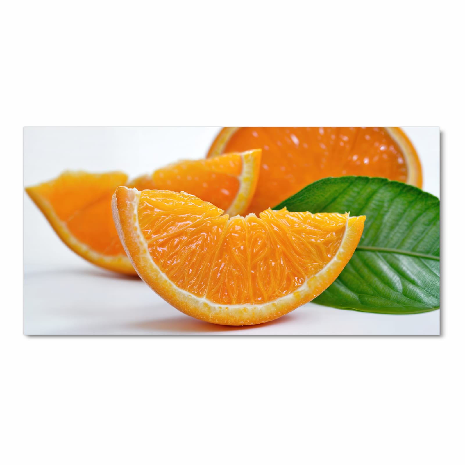 Komfortabler rutschfester Küchenläufer mit Motiv Orangenscheiben in Frontansicht