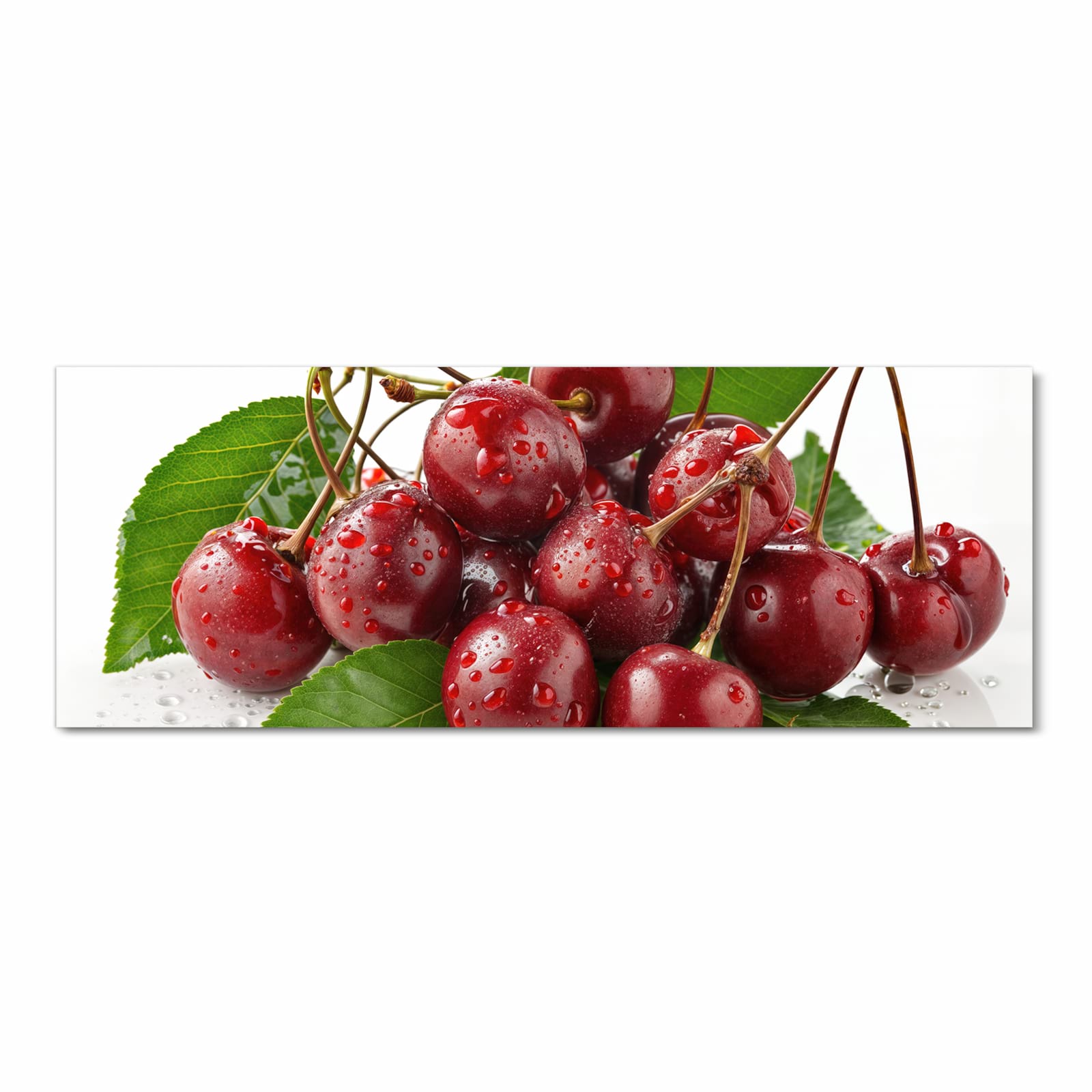 Pflegeleichter rutschfester Küchenläufer mit Motiv Kirschen von Frische in Frontansicht
